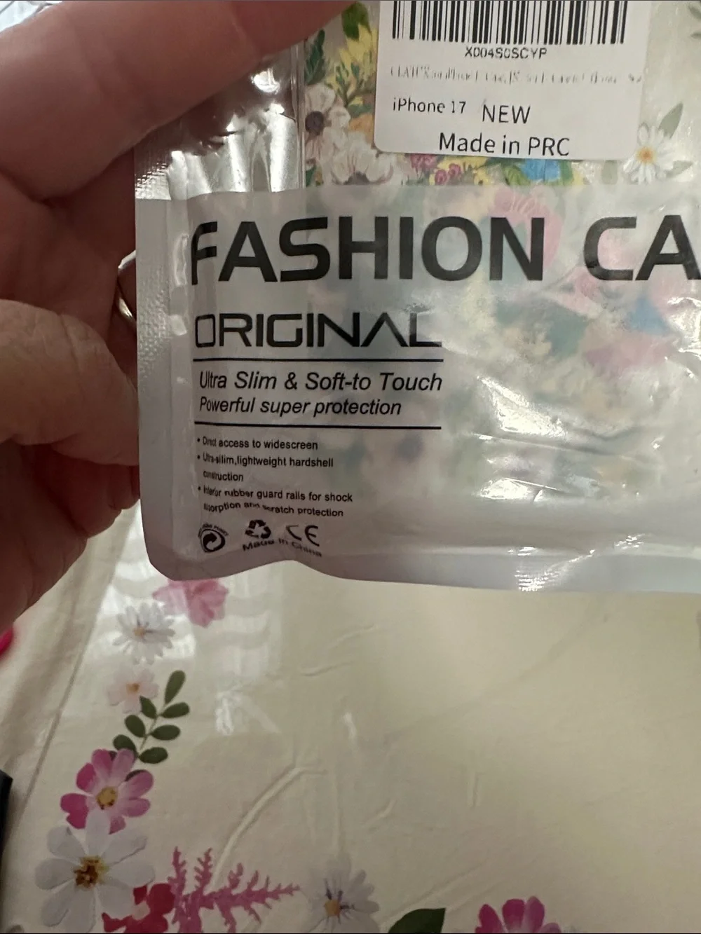 Floral Clear Protective Phone Case - Multicolor for iPhone 17 NWT
